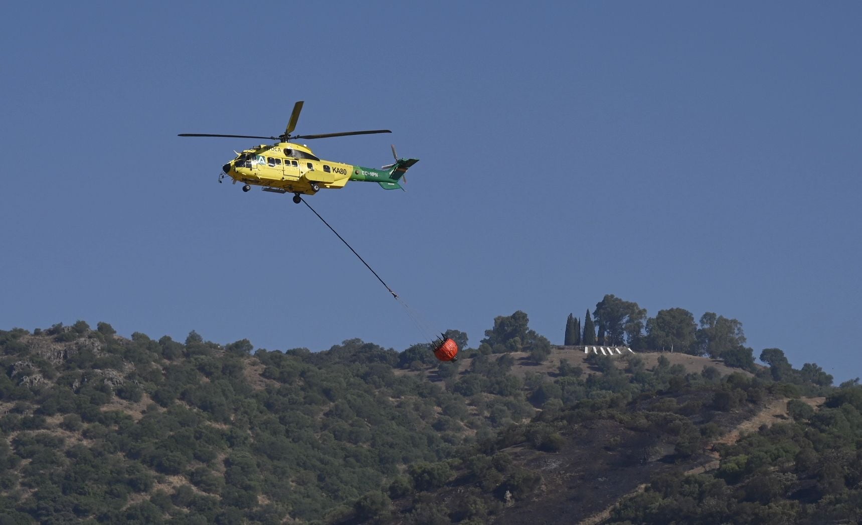 Las mejores imágenes del centro de operaciones para el incendio en la Sierra de Córdoba