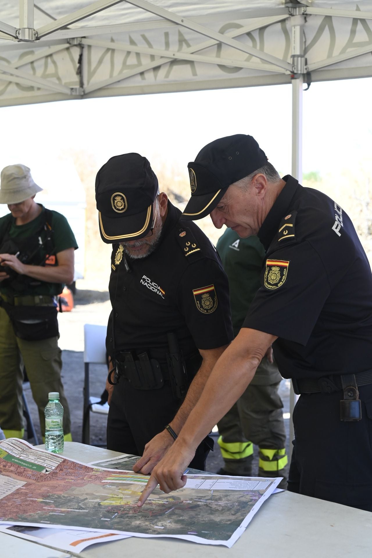 Las mejores imágenes del centro de operaciones para el incendio en la Sierra de Córdoba