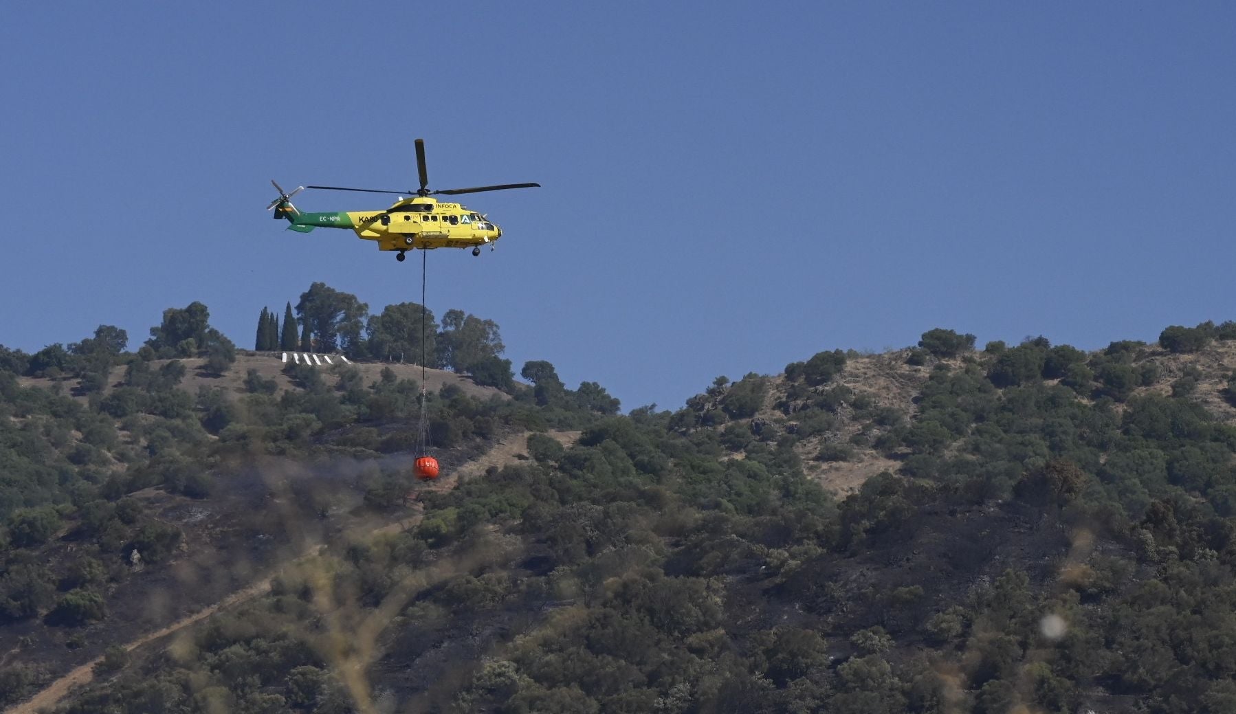 Las mejores imágenes del centro de operaciones para el incendio en la Sierra de Córdoba