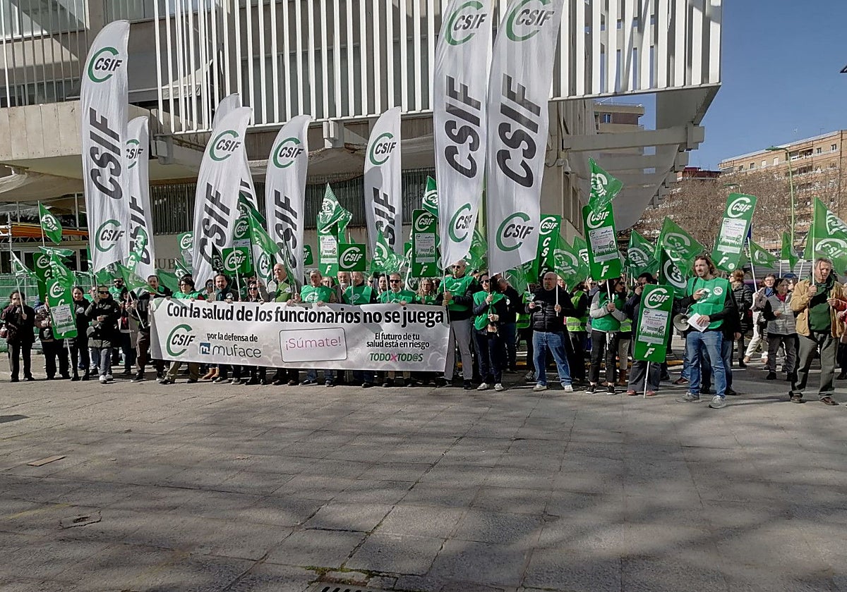 Manifestación de CSIF por la defensa de Muface