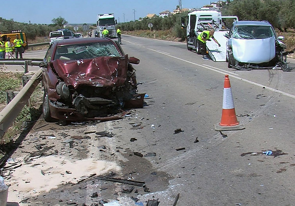 Accidente en la carretera A-318, en el sur de Córdoba