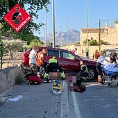 Muere un hombre de 33 años en una colisión frontal entre dos coches en Mutxamel