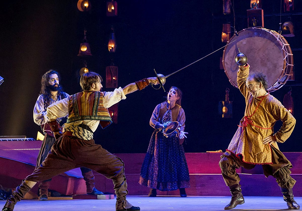 Una de las escenas de 'Farra', montaje que se pudo ver en 'Olmedo Clásico'