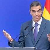 El presidente del Gobierno, Pedro Sánchez, durante el balance del curso político