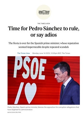 Imagen - Captura del artículo del diario británico, 'The Times'