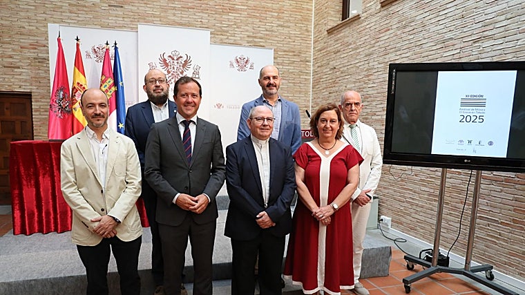 En la imagen, representantes de algunas de las instituciones que apoyan el Festival de Música El Greco en Toledo