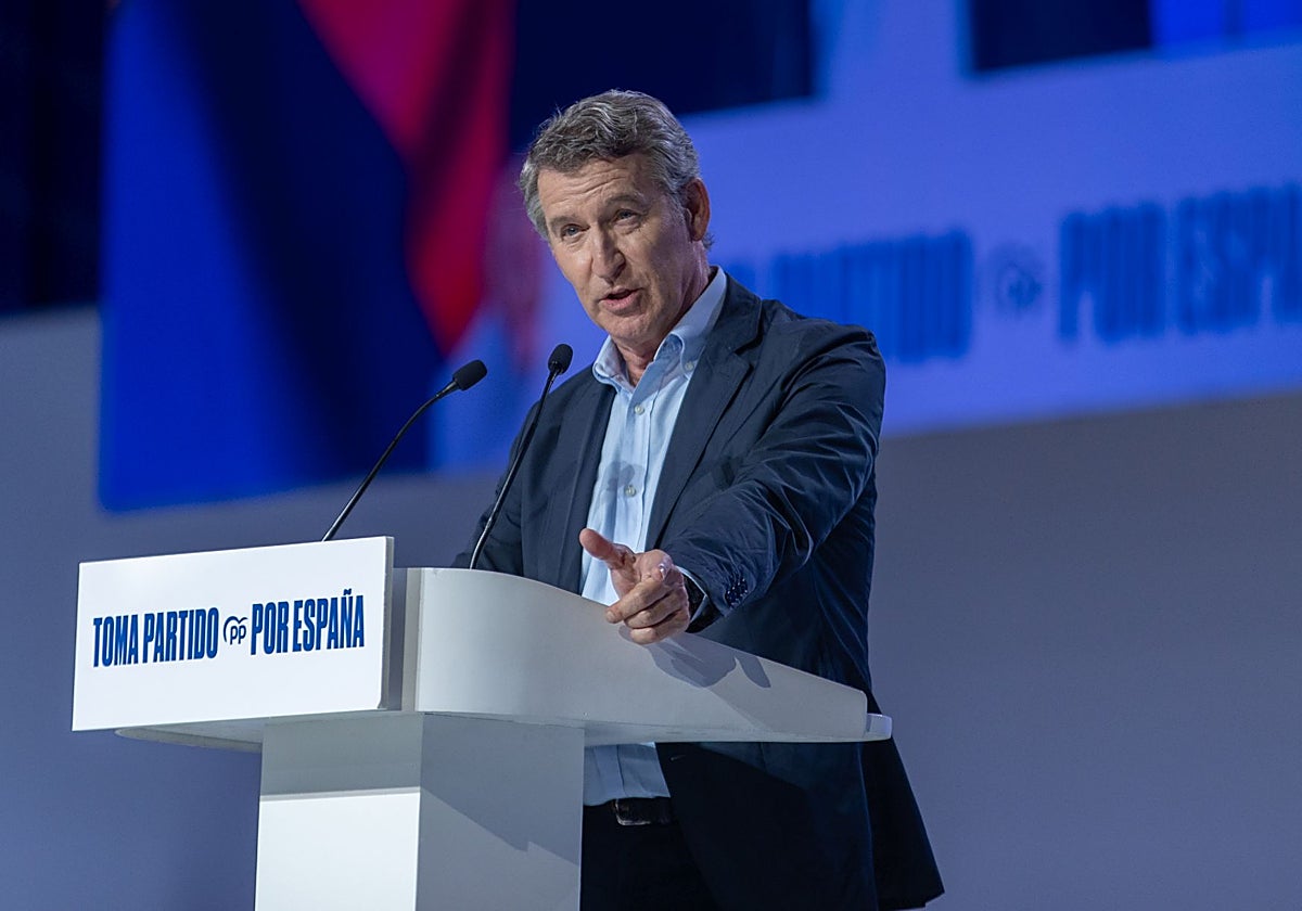 Imagen de archivo del presidente del PP, Alberto Núñez Feijóo