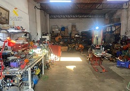 Un operativo para esclarecer un robo de herramientas lleva a la Guardia Civil a descubrir un taller ilegal en Valencia