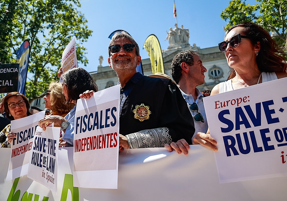 Concentración de jueces y fiscales frente al Tribunal Supremo