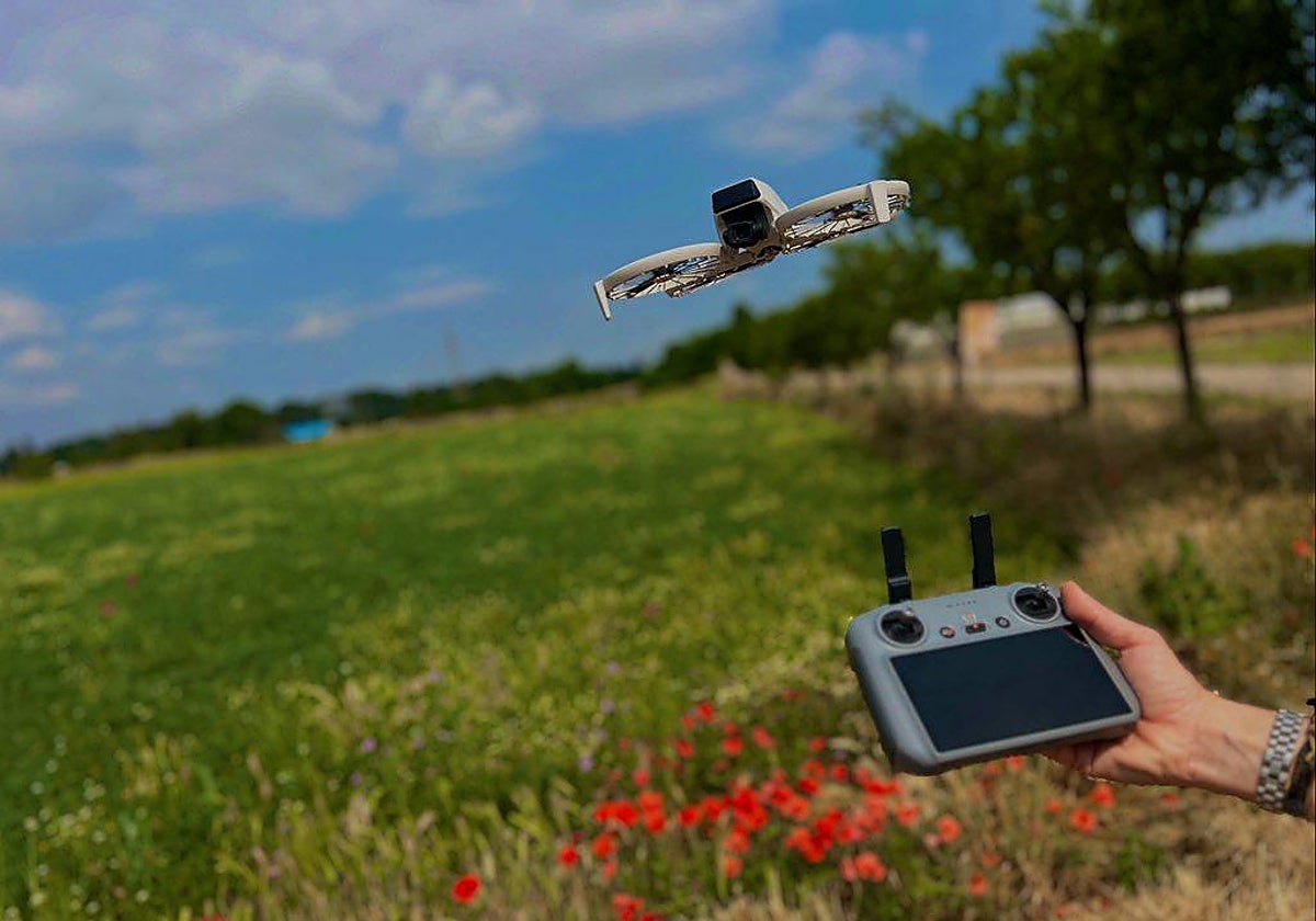 Imagen de un dron de tomas de temperatura y otros datos