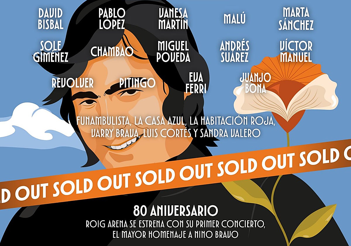 El homenaje a Nino Bravo que estrenará el Roig Arena agota sus entradas y confirma ocho artistas más