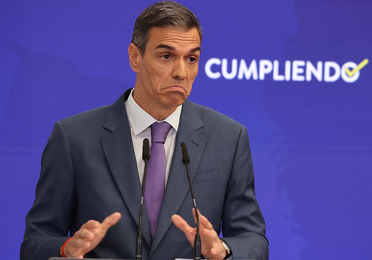 El presidente del Gobierno, Pedro Sánchez