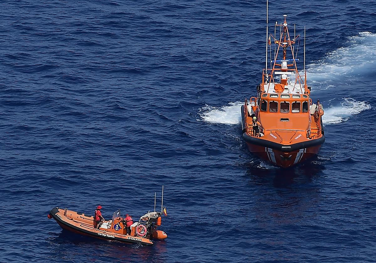 Operativo de búsqueda tras el accidente.