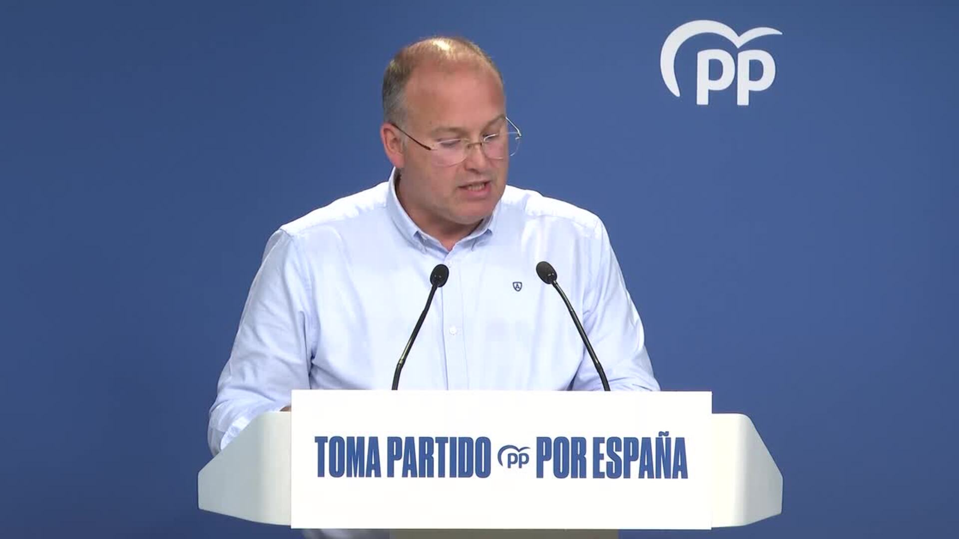 Tellado acusa a Aitor Esteban de tener una &quot;relación turbia&quot; con la investidura de Sánchez