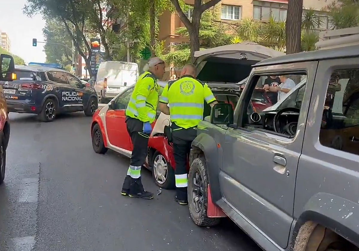 El Samur, en el lugar del fatal atropello