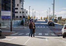 Un coche patrulla para vigilar por la noche El Cañaveral tras la última oleada de robos