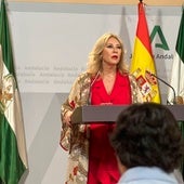 La consejera Carolina España durante una rueda de prensa