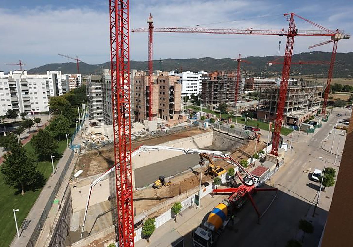 Construcción de viviendas en un barrio de Córdoba