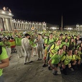 Los jóvenes cordobeses presentes en la Plaza de San Pedro del Vaticano