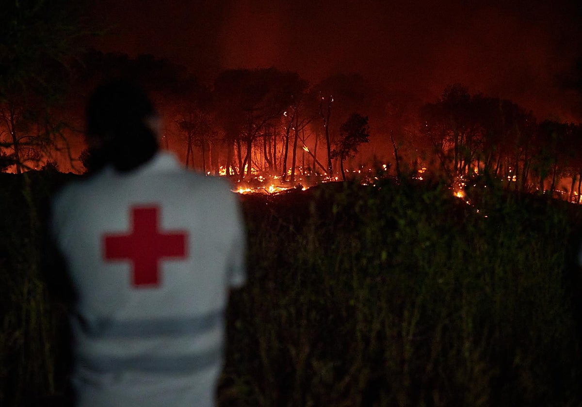 Incendio declarado la noche del sábado en las inmediaciones de Carcastillo (Navarra)