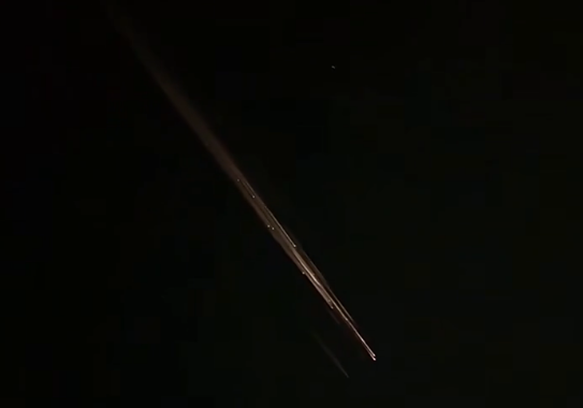 Imagen del objeto espacial que sobrevoló la Comunidad Valenciana este domingo