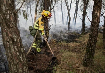 El incendio forestal en Carcastillo (Navarra) sigue activo, pero ya está estabilizado