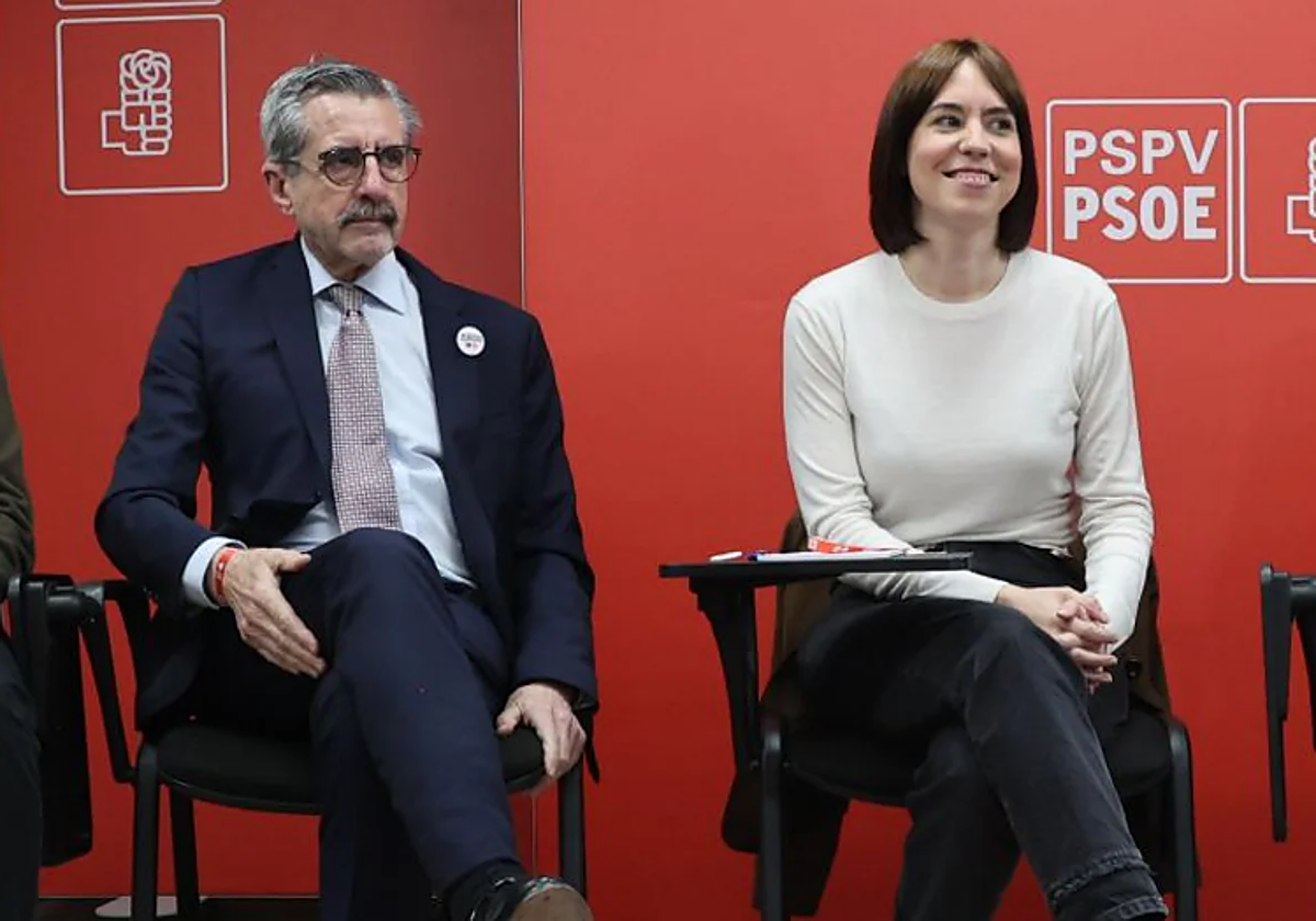 Imagen de archivo del excomisionado para la reconstrucción tras la dana José María Ángel y la líder del PSPV-PSOE, Diana Morant