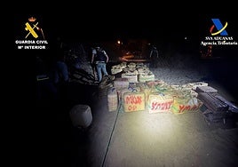 Intervenidos más de 1.600 kilos de hachís en dos embarcaciones interceptadas en el río Guadiana