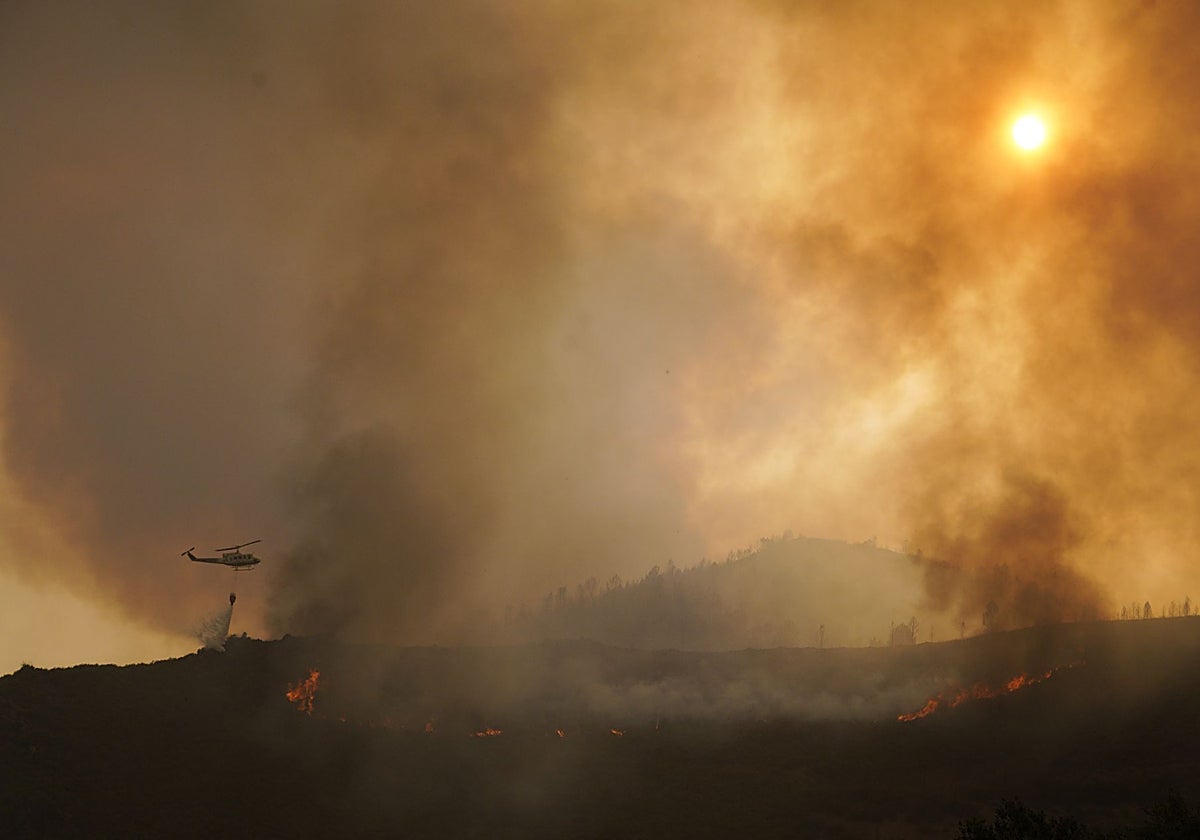 Dispositivo de extinción en los incendios sobre la provincia leonesa