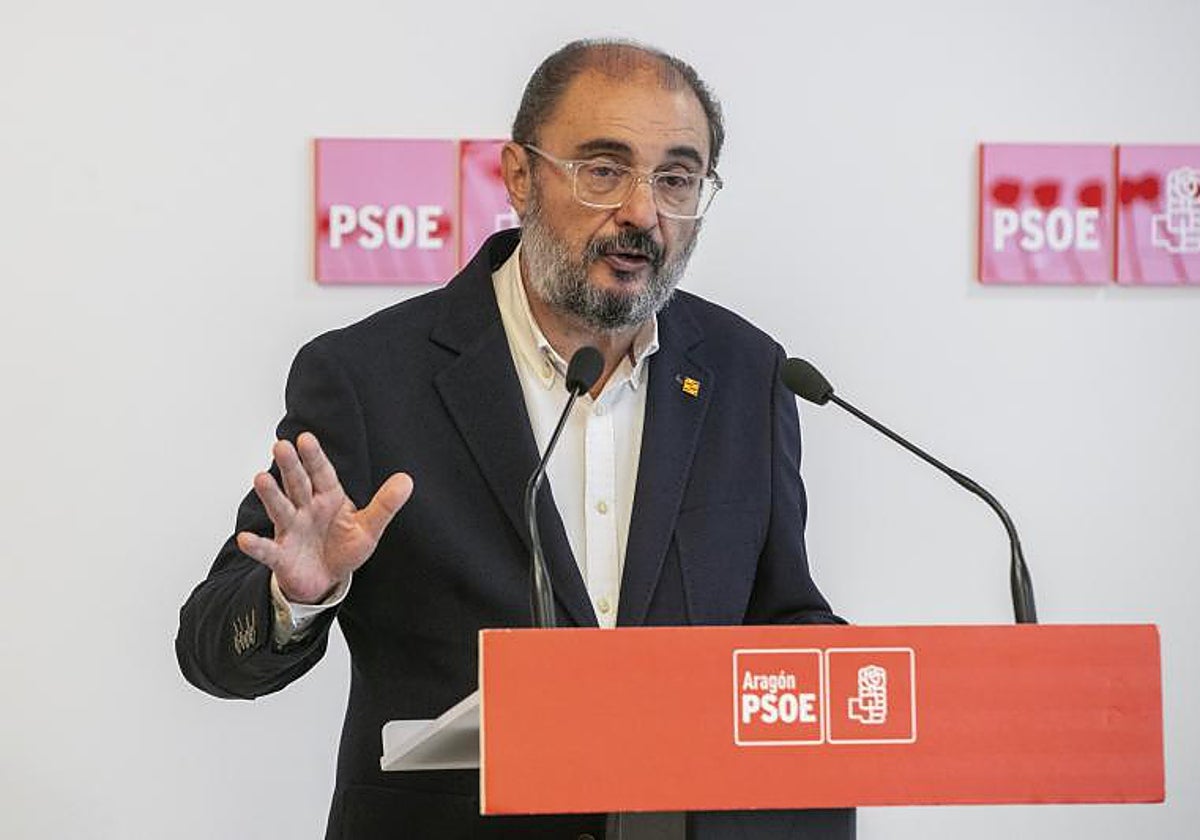 El expresidente de Aragón Javier Lambán en 2023