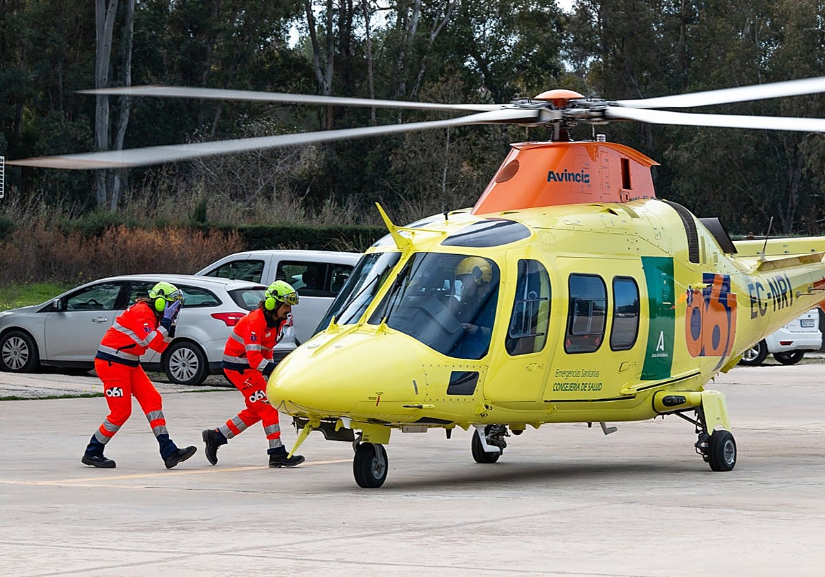 Helicóptero sanitario de 061 en una imagen de archivo.