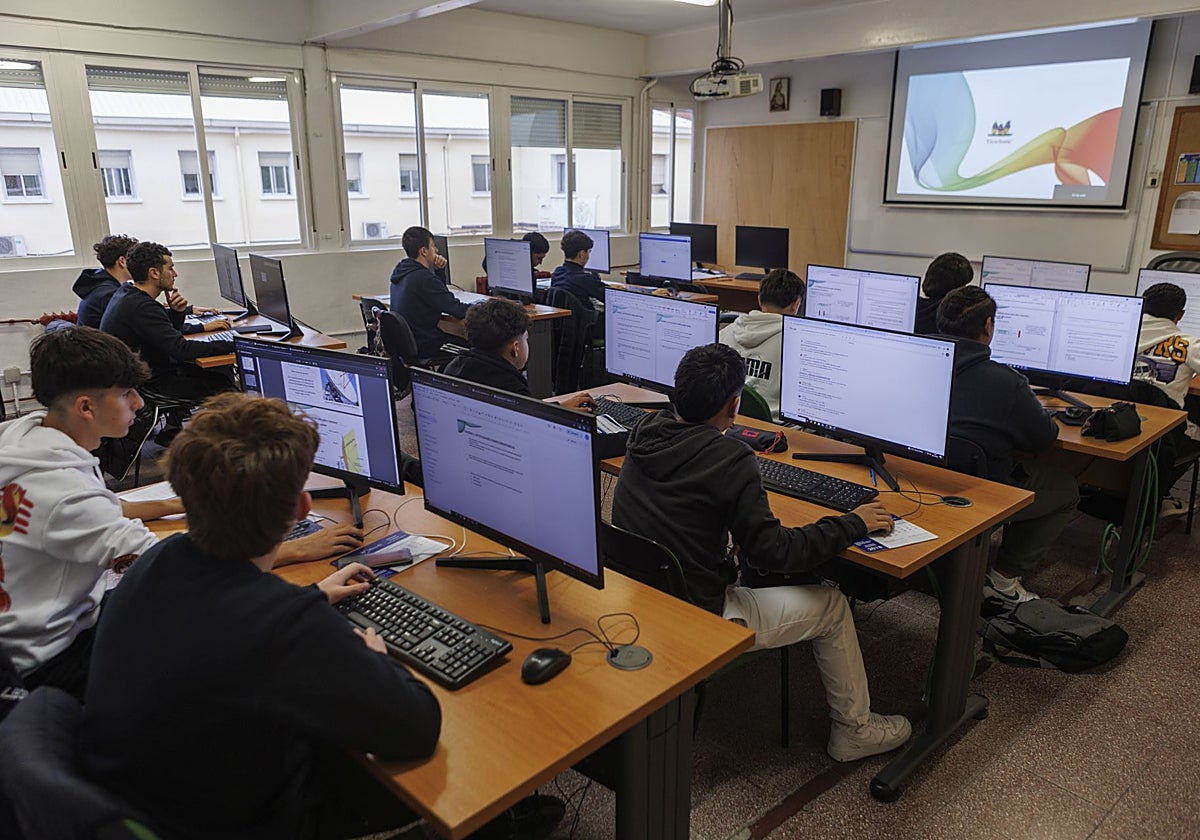 Alumnos de un centro deFP madrileño