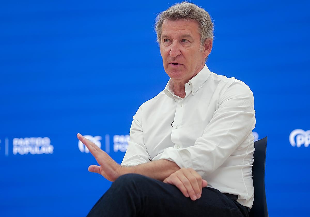El presidente del Partido Popular, Alberto Núñez Feijóo