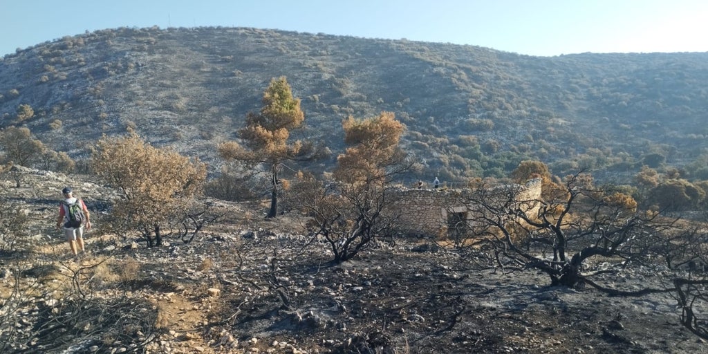 El fuego amenaza pozos de nieve de los pioneros de los helados en Alicante