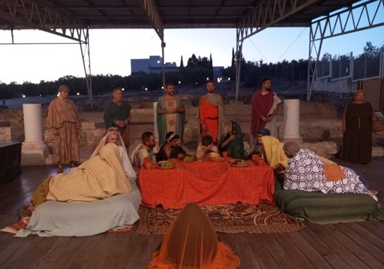 Representación teatral en la villa romana de Fuente Álamo, en Puente Genil