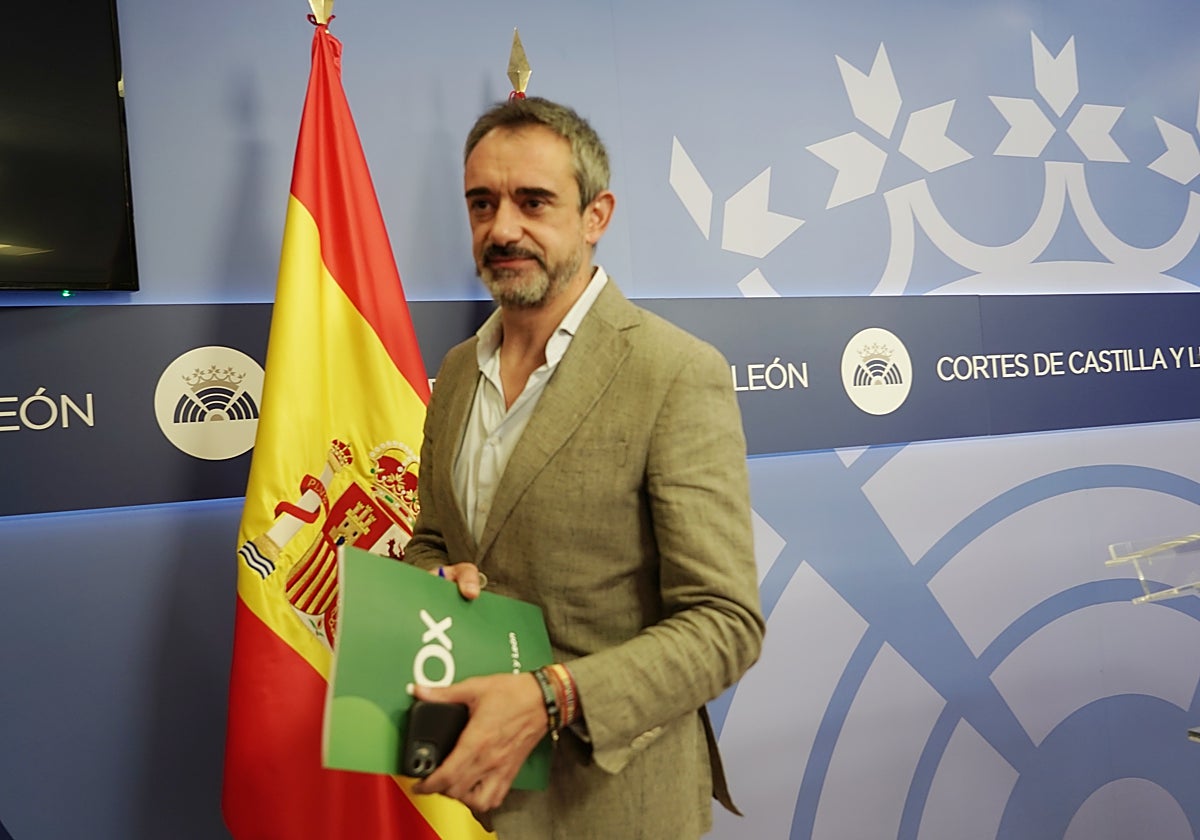 David Hierro, este martes en las Cortes de Castilla y León