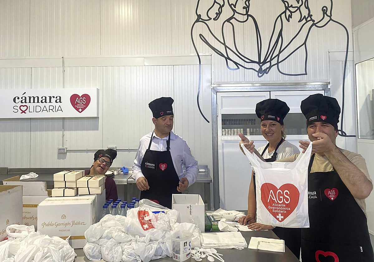 Imagen de varios menús elaborados por Alicante Gastronómica Solidaria