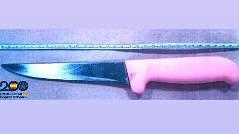 El cuchillo utilizado por el autor