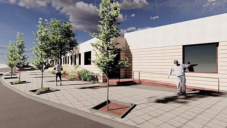 Sobre estas líneas, aspecto que presentará la fachada del centro de mayores, unas instalaciones accesibles