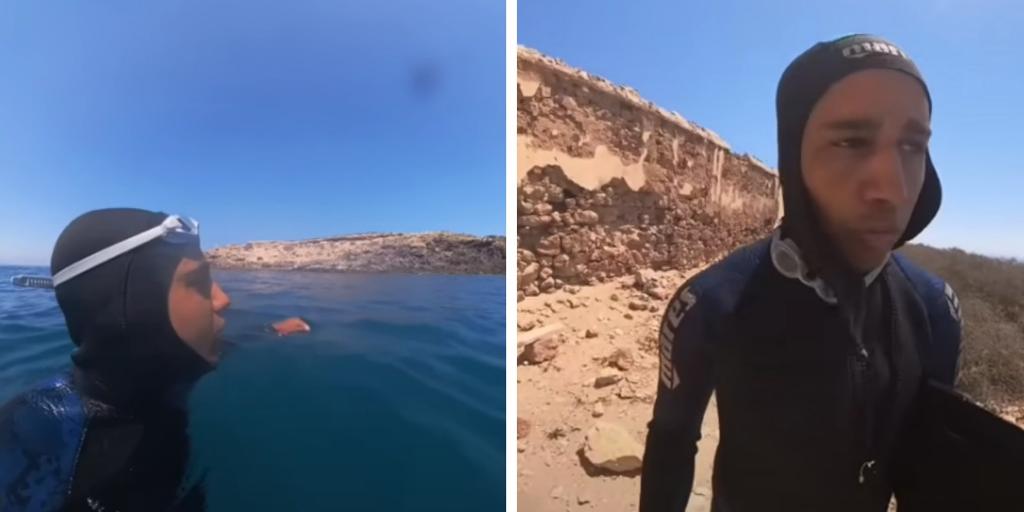 Un youtuber marroquí consigue llegar a nado a las islas españolas Chafarinas desafiando al Ejército