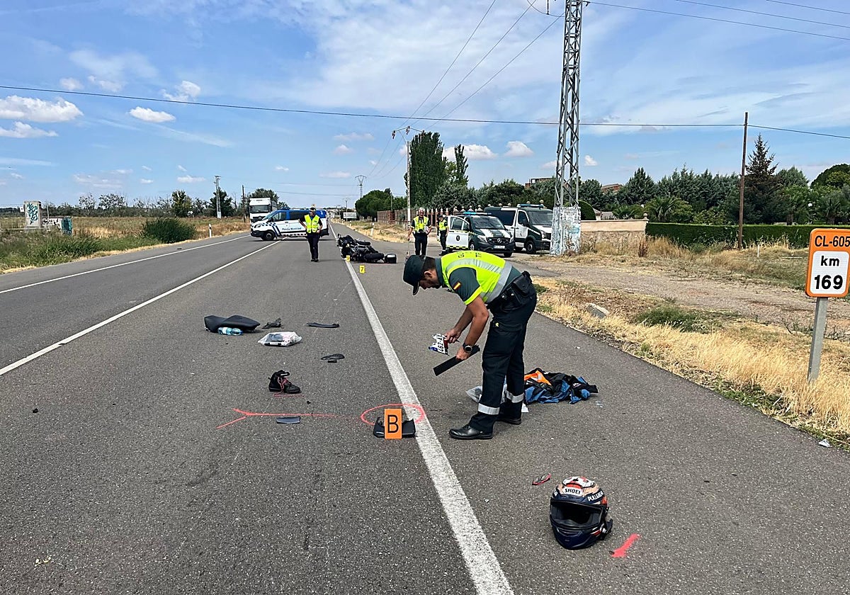 Accidente de tráfico en Zamora entre dos motos y una ambulancia