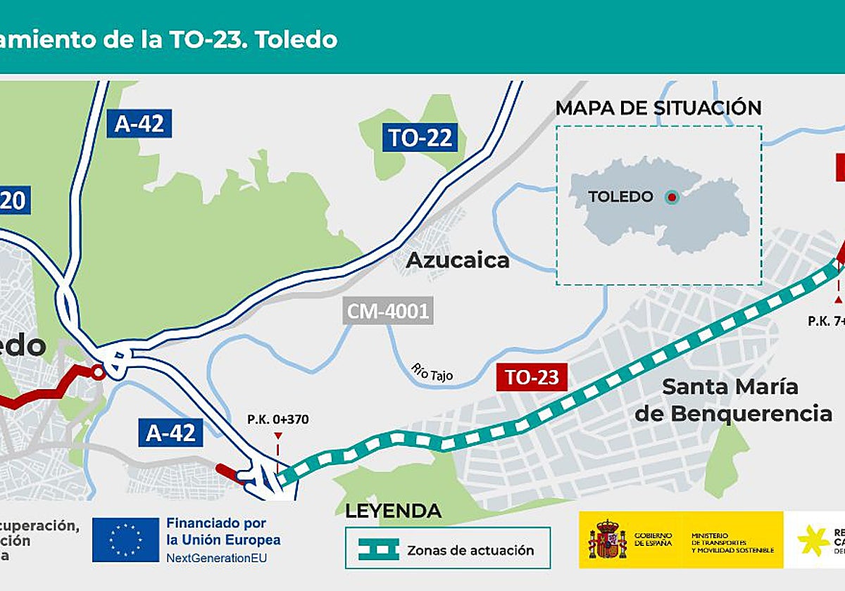 Zona afectadas por las obras
