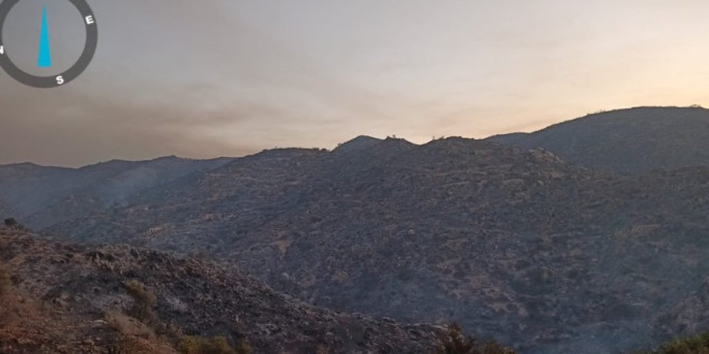 Aumentan a once los medios aéreos que trabajan en el incendio de Lubrín en Almería