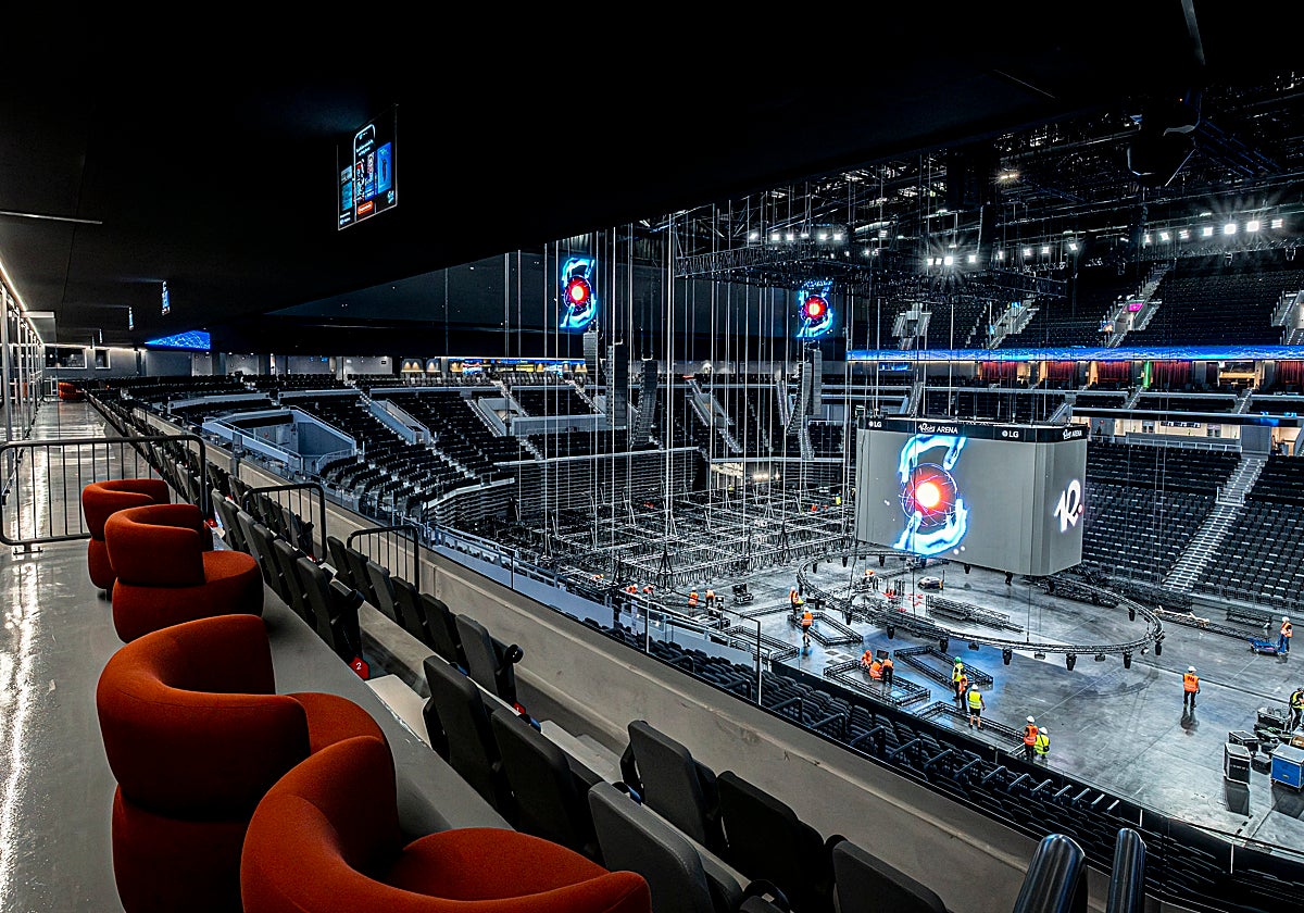 Vista de la pista del Roig Arena desde la grada