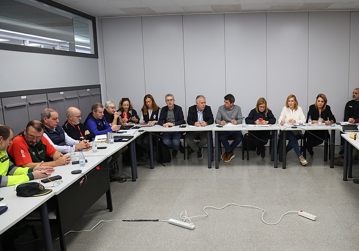 Imagen de archivo de una reunión del Cecopi convocado por la dana del 29 de octubre en Valencia