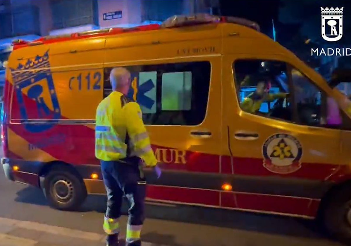 Samur-Protección Civil en el lugar donde se ha producido la reyerta