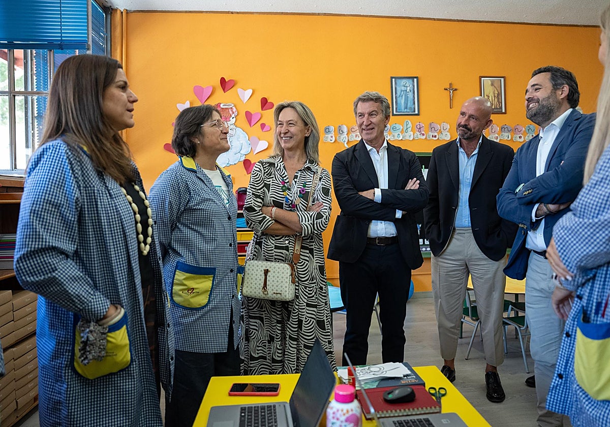 Feijóo y Núñez han visitado la escuela infantil del Colegio Sagrado Corazón Agustiniano