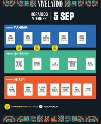 Horario para el día 5