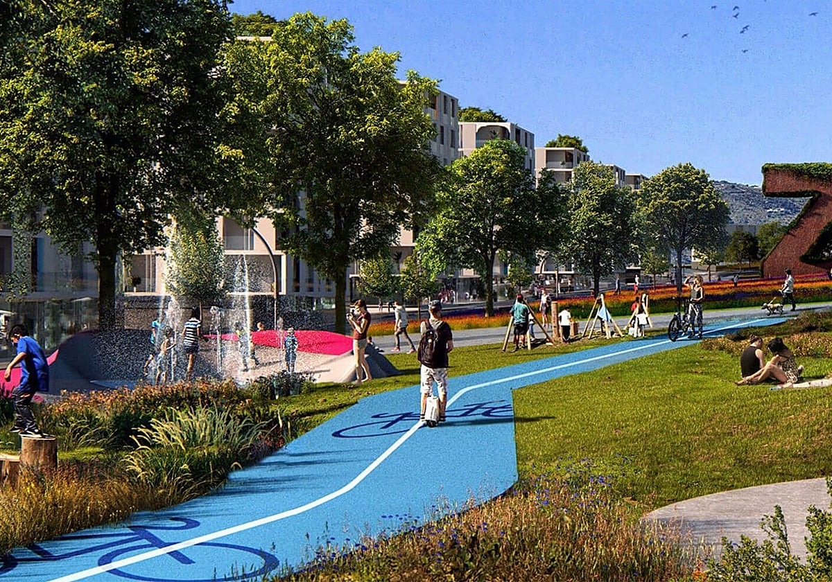 Modelo digital del nuevo Distrito Zeta, en Málaga