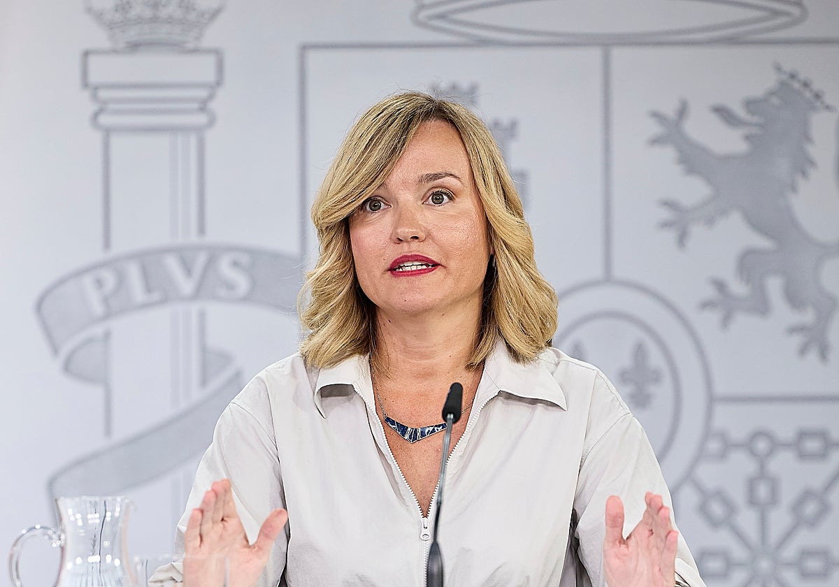 Pilar Alegría, tras el Consejo de Ministros del pasado martes